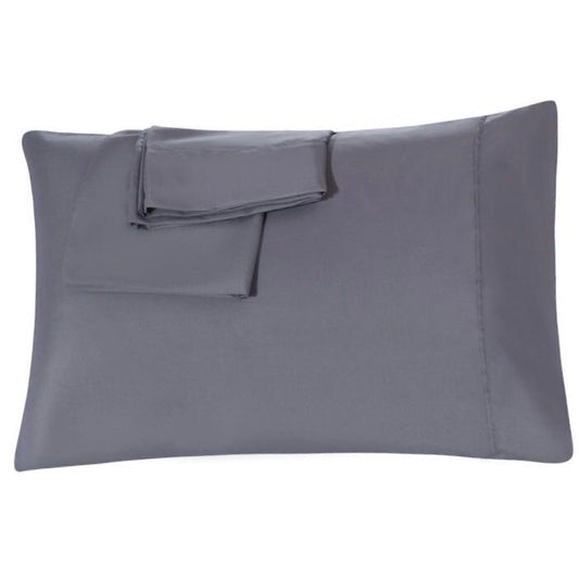 Pillowcases King Gray Set of 2 Envelope Closure End Easy Fit for Summer Soft and Breathable Material Machine Washable