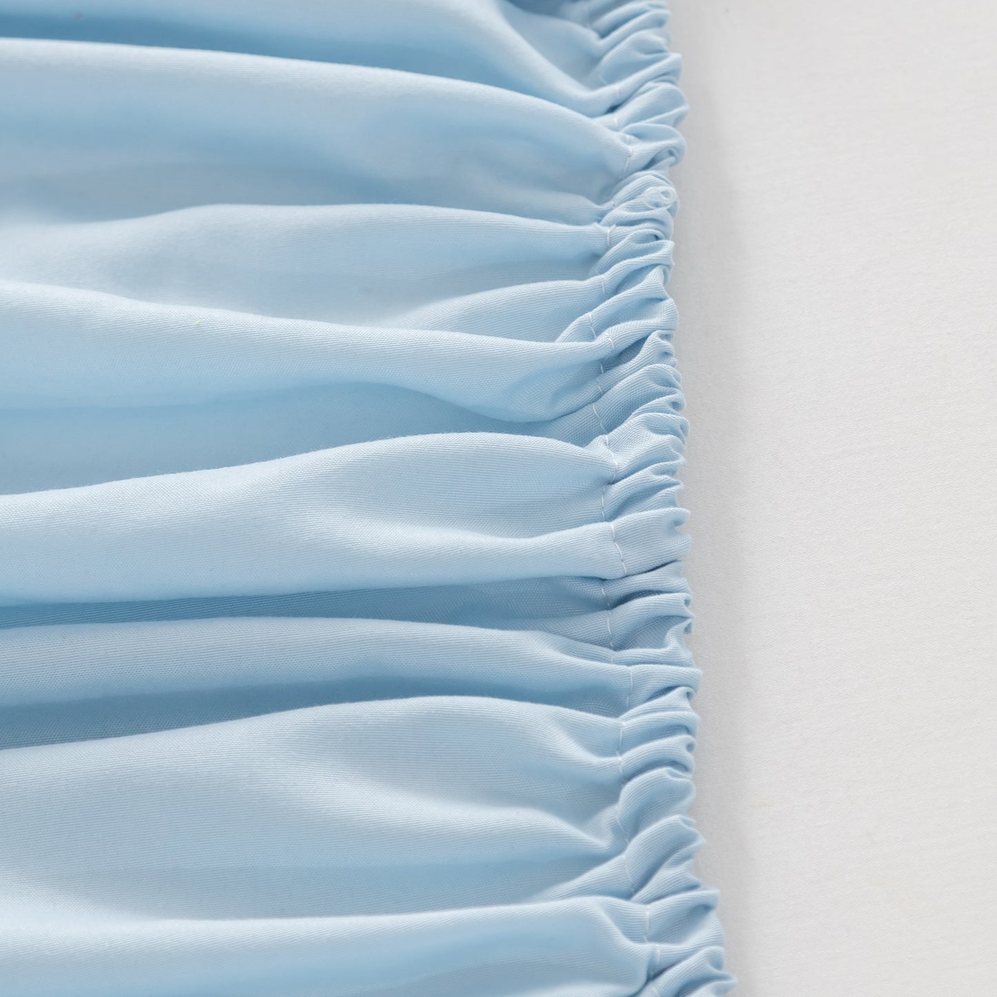 MOHAP Drap Housse 140x190-200cm avec Bonnet 30cm Bleu Clair Drap Housse 100 GSM en Microfibre de Haute Qualité 100% Polyester Doux, Résistant, Anti Plis