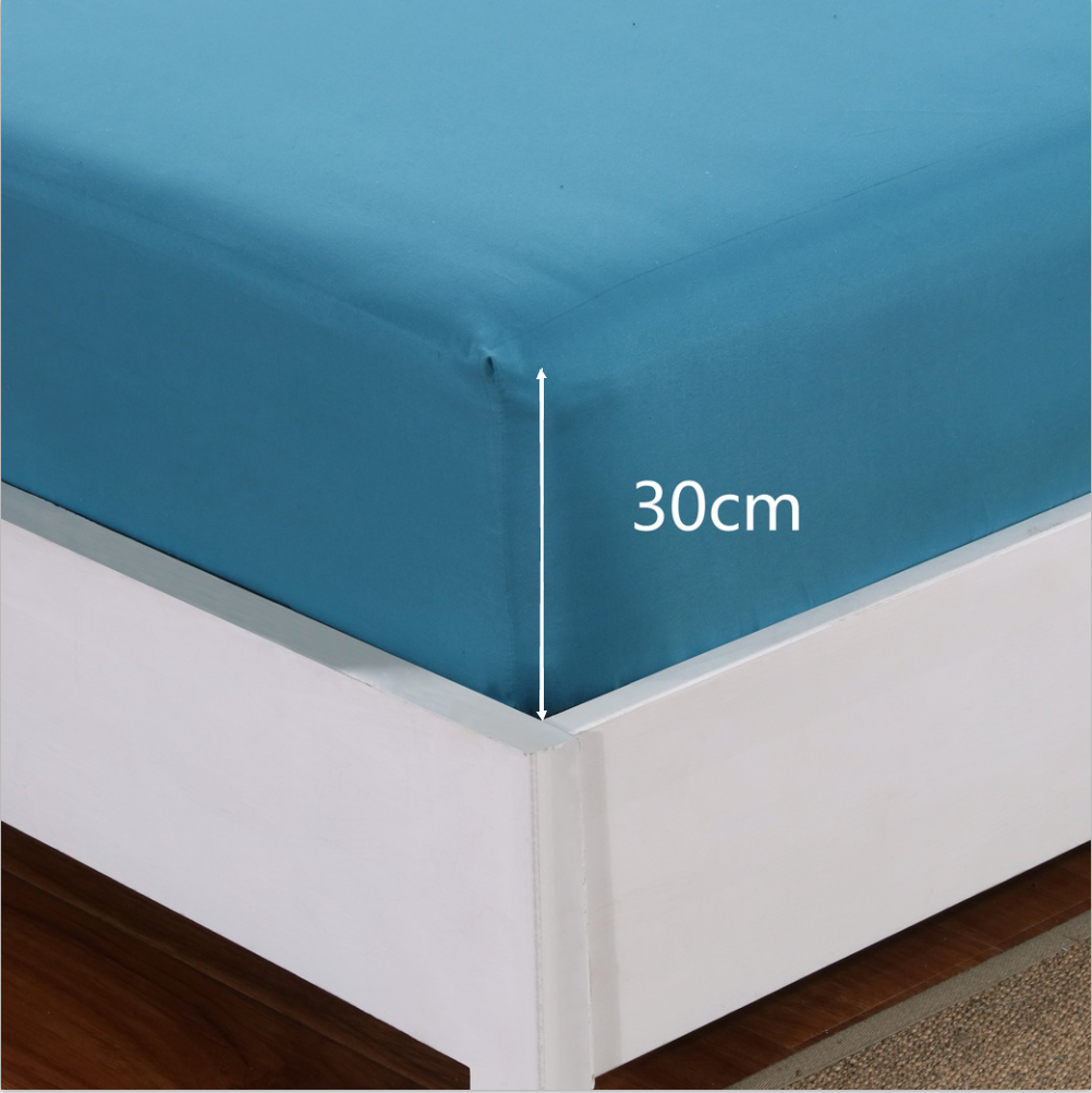 MOHAP Drap Housse 140x190-200cm avec Bonnet 30cm Lac Bleu Drap Housse 100 GSM en Microfibre de Haute Qualité 100% Polyester Doux, Résistant, Anti Plis