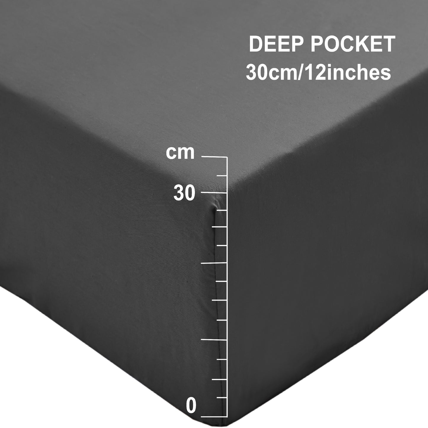 MOHAP Fitted Sheet with Extra Deep 40/30cm Pocket Only Bedsheet No Pillowcases Super King/King/Double/Single