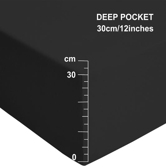 Double 30cm Pocket Black