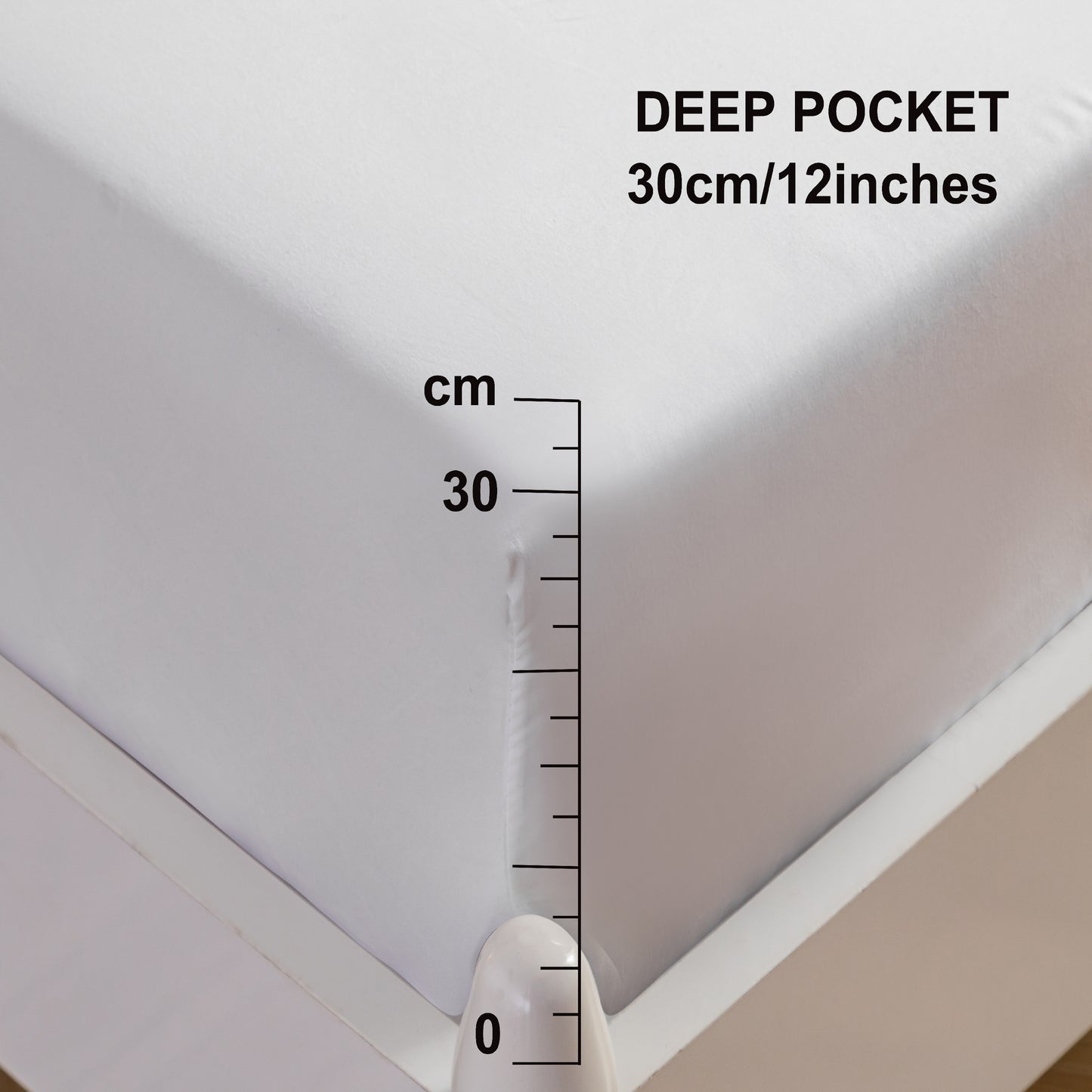 Double 30cm Pocket White